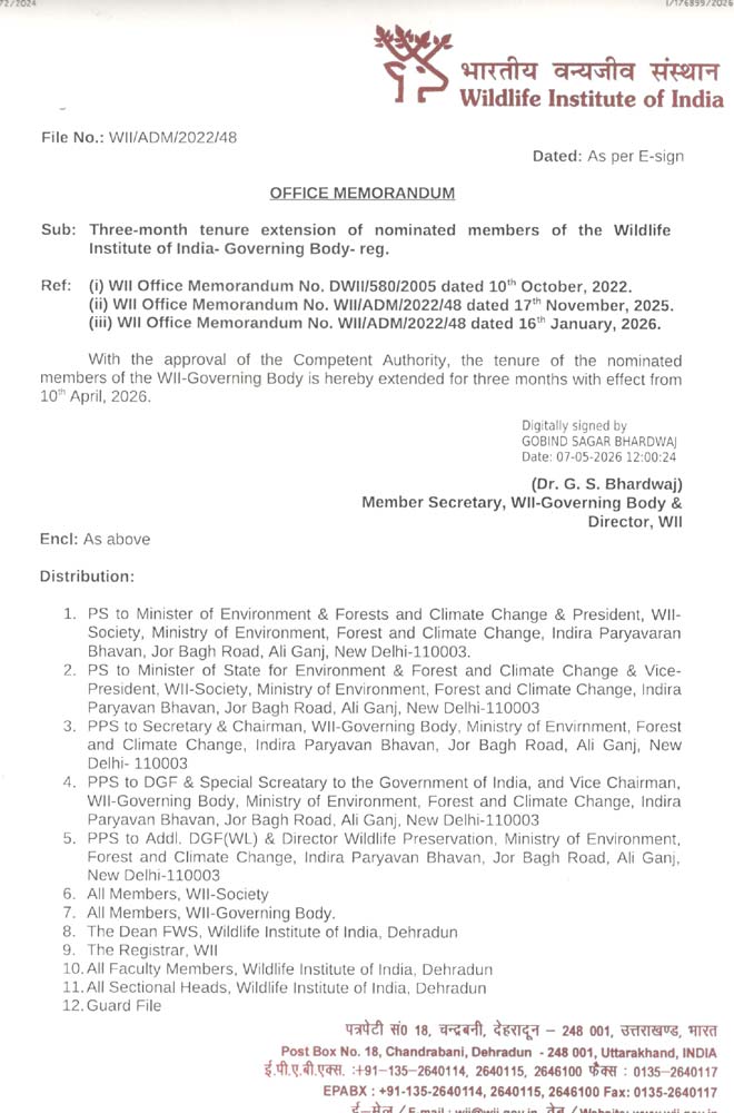 First page of Governing Body
