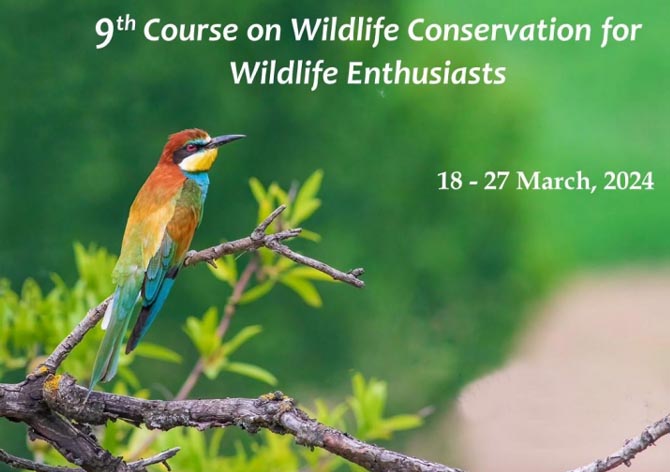 9th Course on Wildlife Conservation for Wildlife Enthusiasts from 18–27 March, 2024